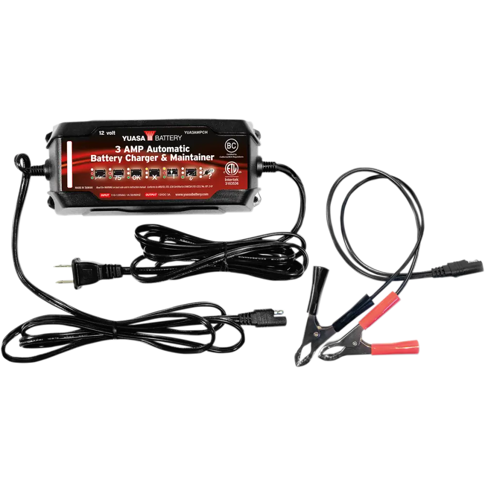 YUASA Battery Charger - 3 A - 12V YUA3AMPCH