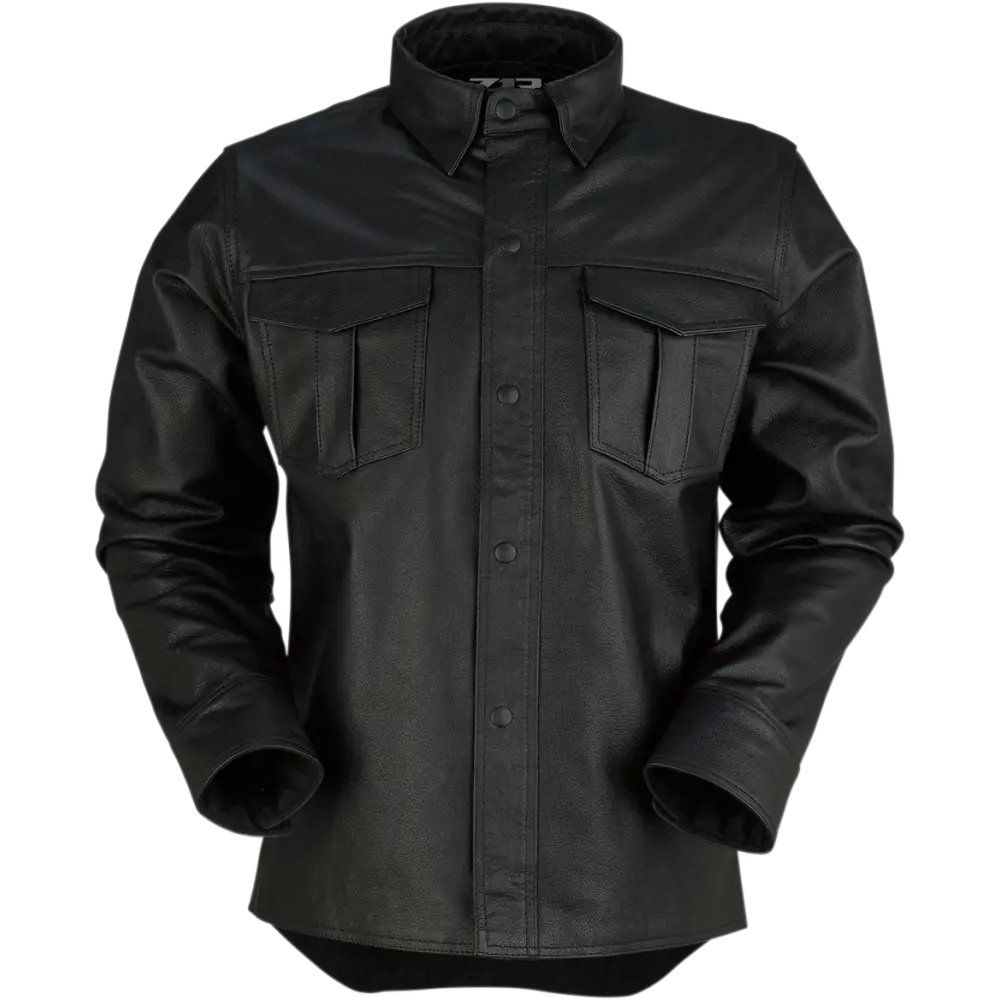 Z1R Motz Leather Shirt - Black - Small - Lemans 2810-3393