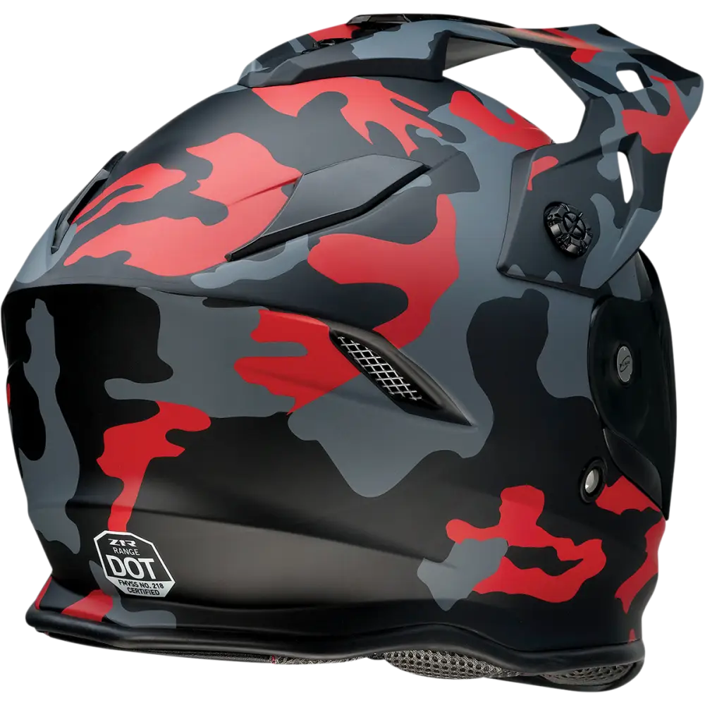Z1R Range Helmet - Camo - Red - Medium 0140-0095