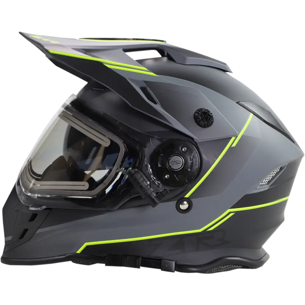 Z1R Range Snow Helmet - Bladestorm - Electric - Dual Pane - Gray/Black/Hi-Viz Yellow - 2XL 0101-14070