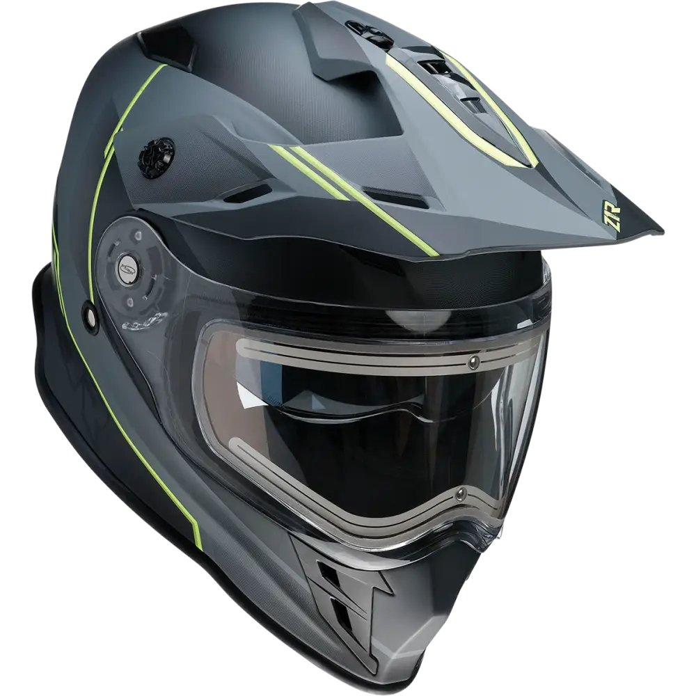 Z1R Range Snow Helmet - Bladestorm - Electric - Dual Pane - Gray/Black/Hi-Viz Yellow - Medium 0101-14067