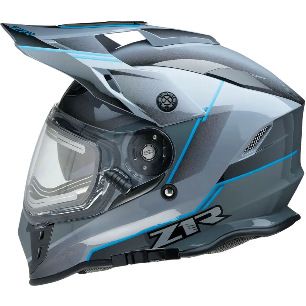 Z1R Range Snow Helmet - Bladestorm - Electric - Dual Pane - Gray/Black/Blue - XL 0101-14063
