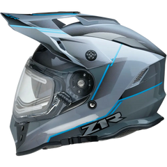 Z1R Range Snow Helmet - Bladestorm - Electric - Dual Pane - Gray/Black/Blue - Small 0101-14060