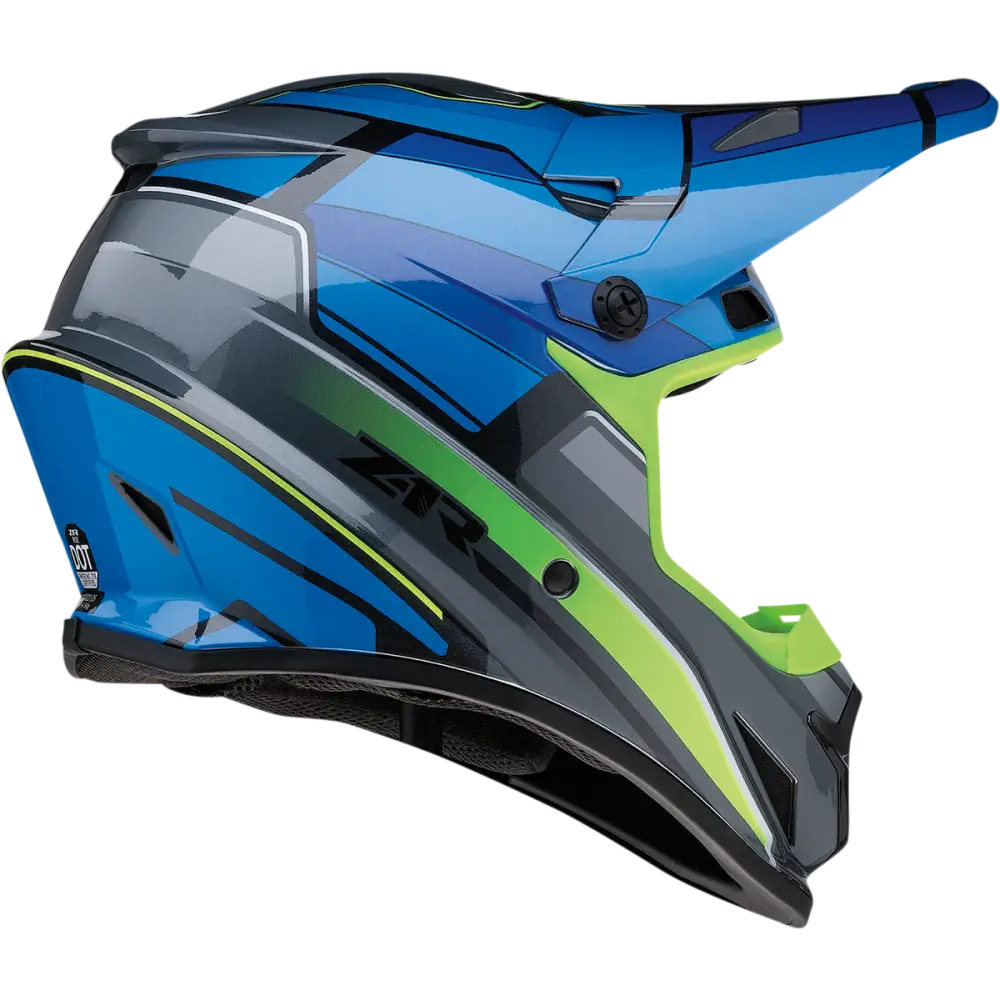 Z1R Rise Helmet - MC - Blue/Hi-Viz - Large 0110-7195