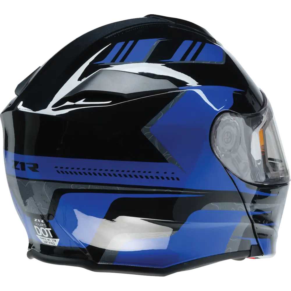 Z1R Solaris Helmet - First Tracks - Electric - Dual Pane - Black/Blue - Medium 0120-0833