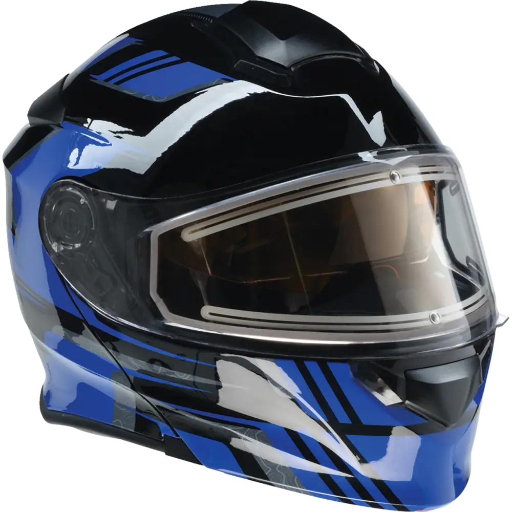 Z1R Solaris Helmet - First Tracks - Electric - Dual Pane - Black/Blue - Medium 0120-0833