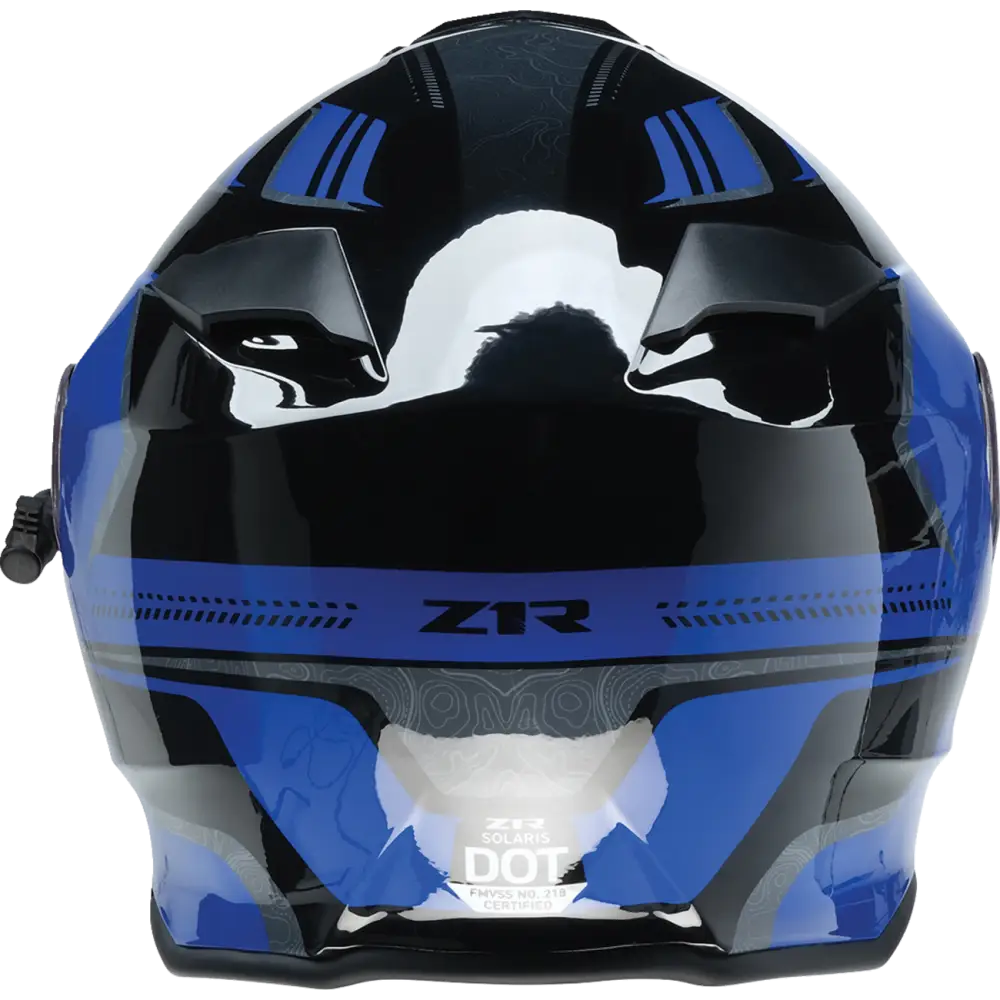 Z1R Solaris Helmet - First Tracks - Electric - Dual Pane - Black/Blue - Medium 0120-0833