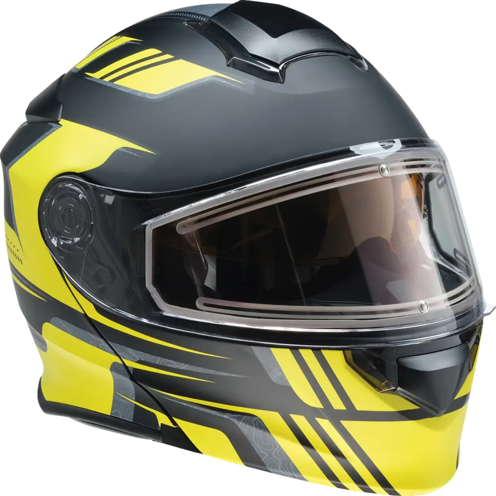 Z1R Solaris Helmet - First Tracks - Electric - Dual Pane - Black/Hi-Viz - Large 0120-0840