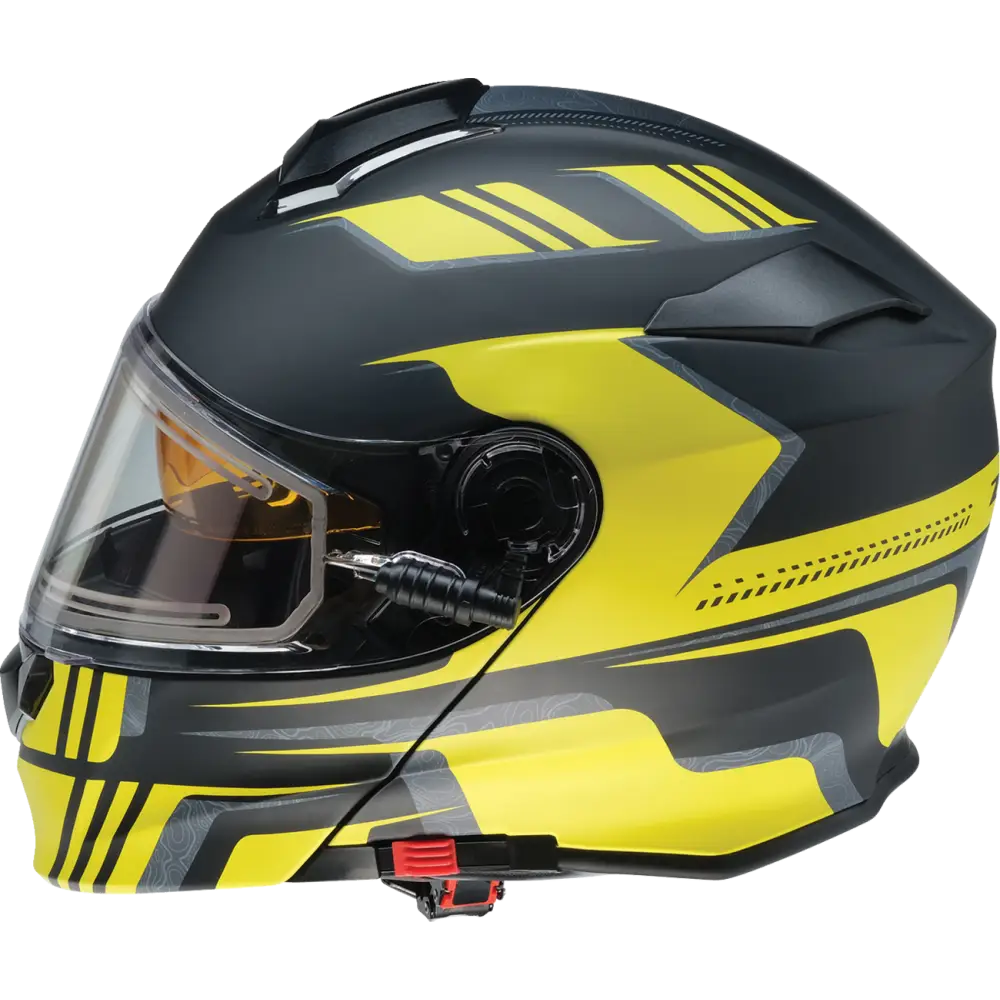 Z1R Solaris Helmet - First Tracks - Electric - Dual Pane - Black/Hi-Viz - Medium 0120-0839