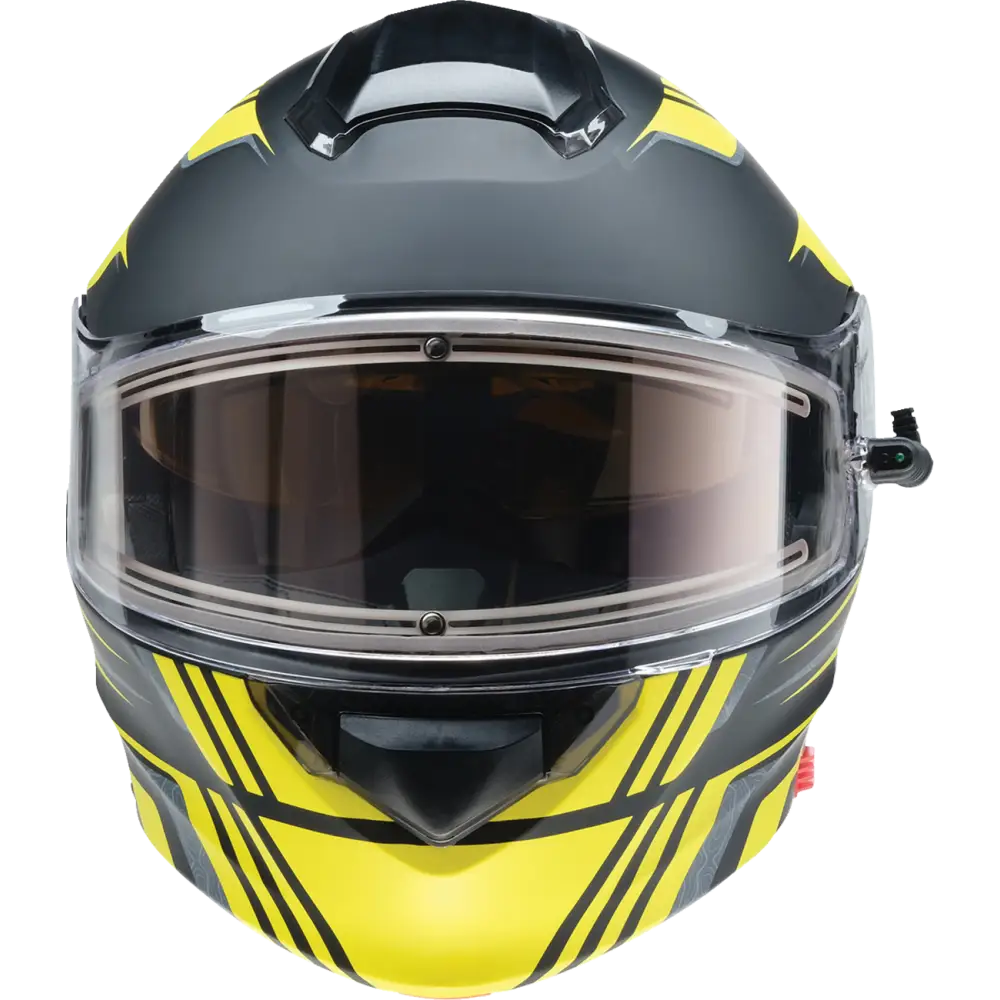 Z1R Solaris Helmet - First Tracks - Electric - Dual Pane - Black/Hi-Viz - XS 0120-0837