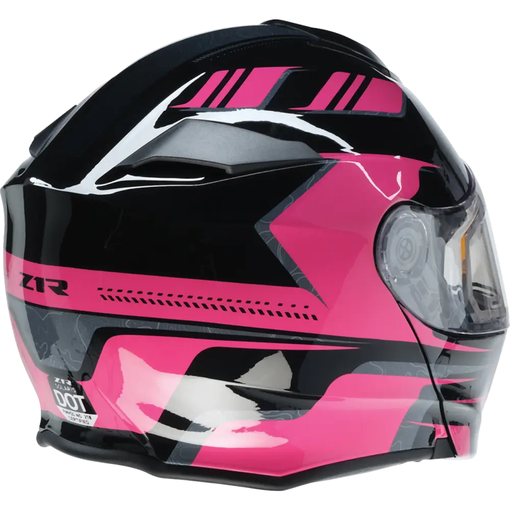 Z1R Solaris Helmet - First Tracks - Electric - Dual Pane - Black/Pink - Large 0120-0846