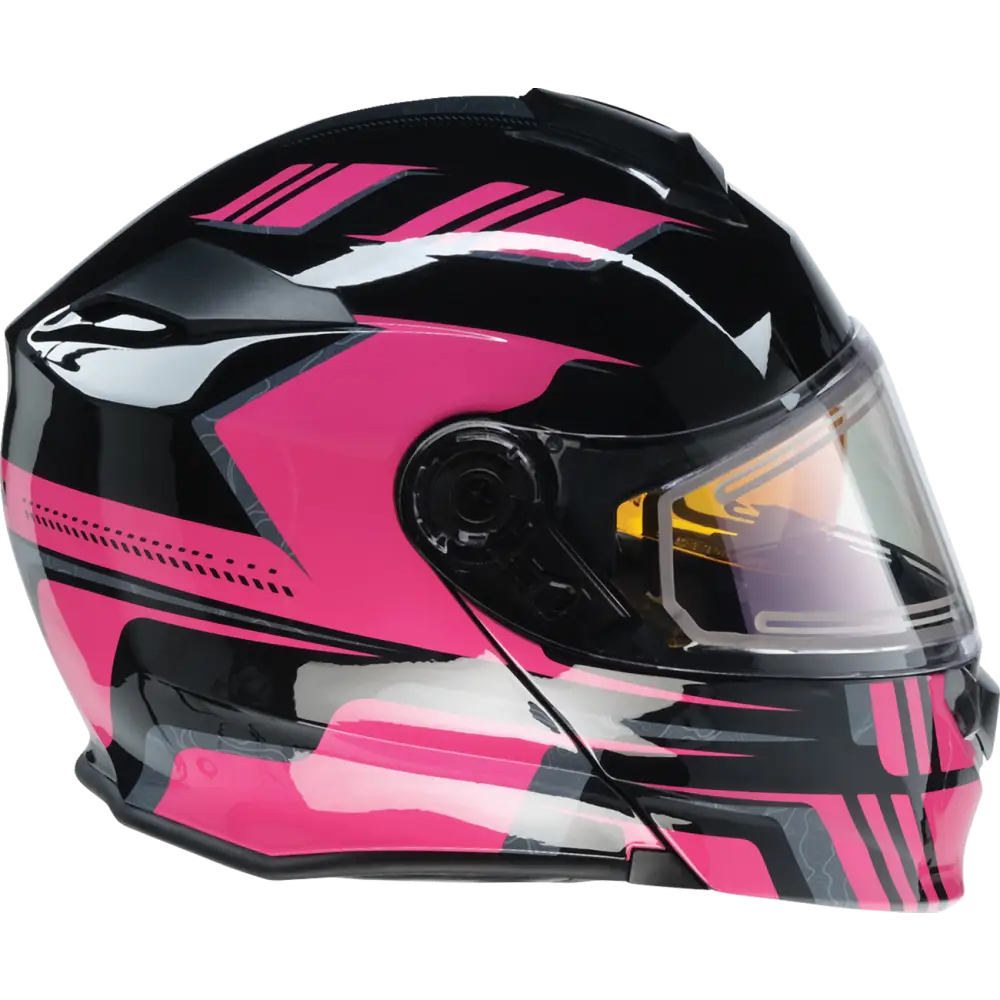 Z1R Solaris Helmet - First Tracks - Electric - Dual Pane - Black/Pink - Large 0120-0846