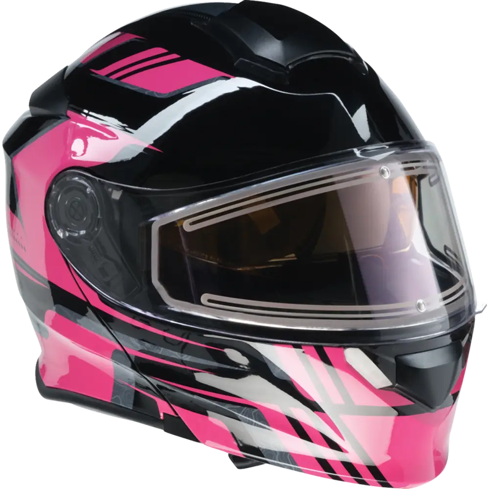 Z1R Solaris Helmet - First Tracks - Electric - Dual Pane - Black/Pink - Small 0120-0844