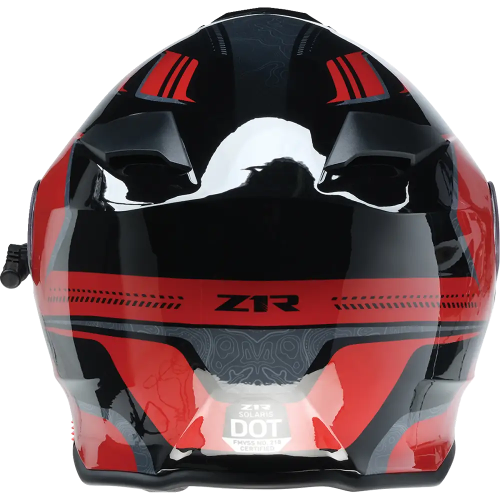 Z1R Solaris Helmet - First Tracks - Electric - Dual Pane - Black/Red - Large 0120-0828