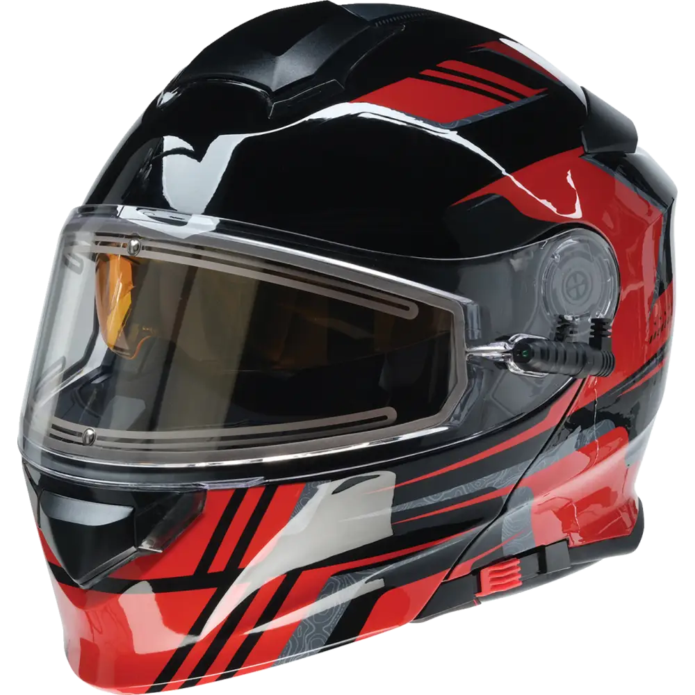 Z1R Solaris Helmet - First Tracks - Electric - Dual Pane - Black/Red - Large 0120-0828