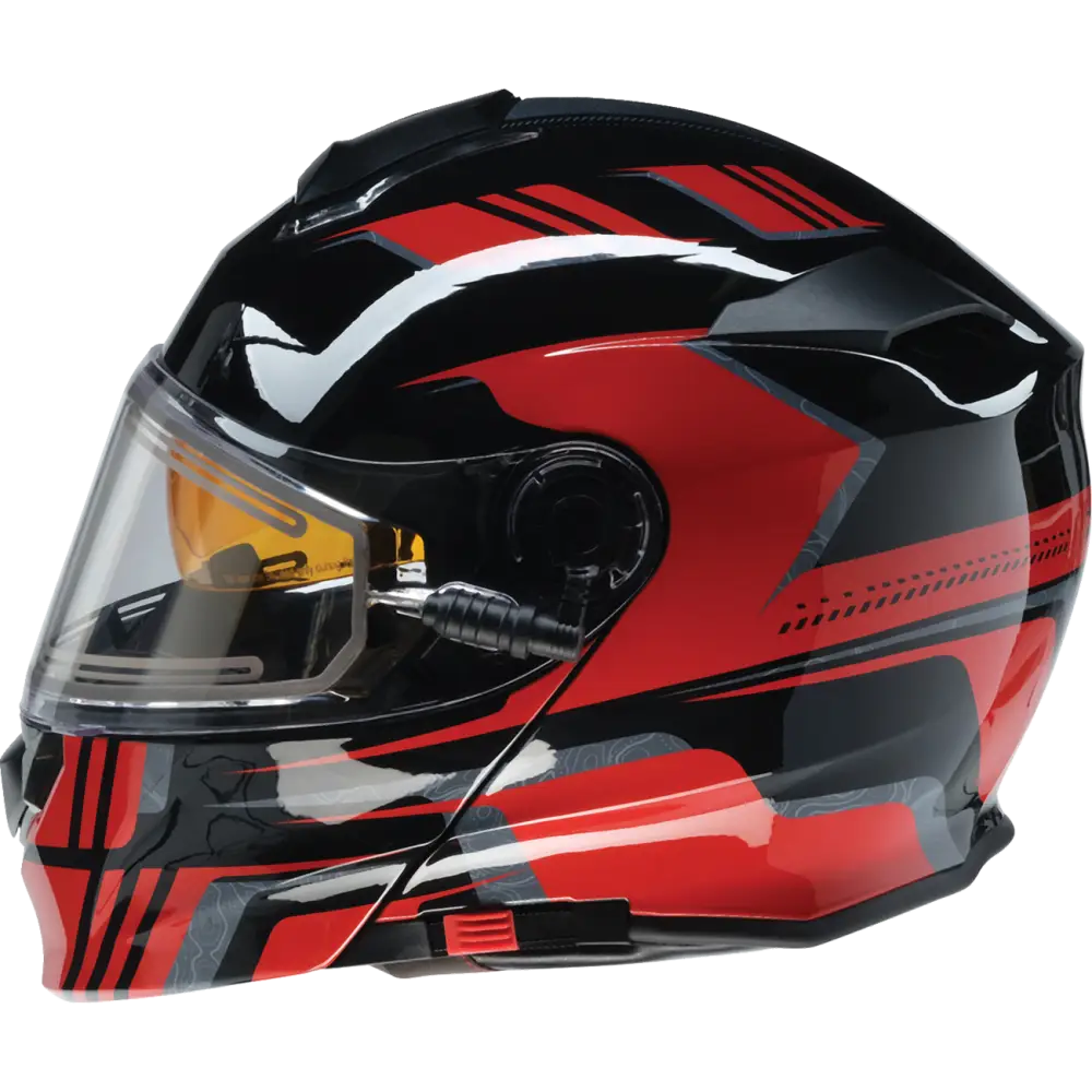 Z1R Solaris Helmet - First Tracks - Electric - Dual Pane - Black/Red - Medium 0120-0827