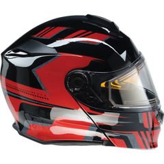 Z1R Solaris Helmet - First Tracks - Electric - Dual Pane - Black/Red - Small 0120-0826