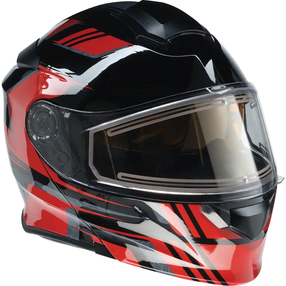 Z1R Solaris Helmet - First Tracks - Electric - Dual Pane - Black/Red - Small 0120-0826