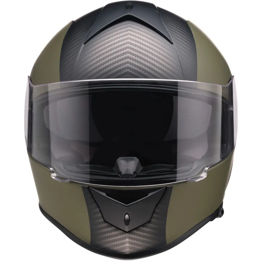 Z1R Warrant Helmet - Carbon - Green - Large 0101-17435
