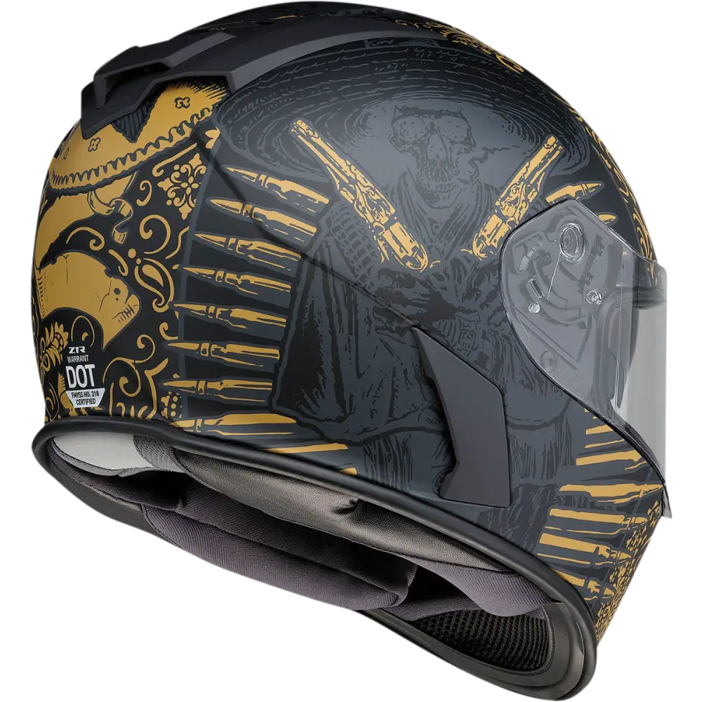 Z1R Warrant Helmet - Sombrero - Black/Gold - Medium 0101-14172