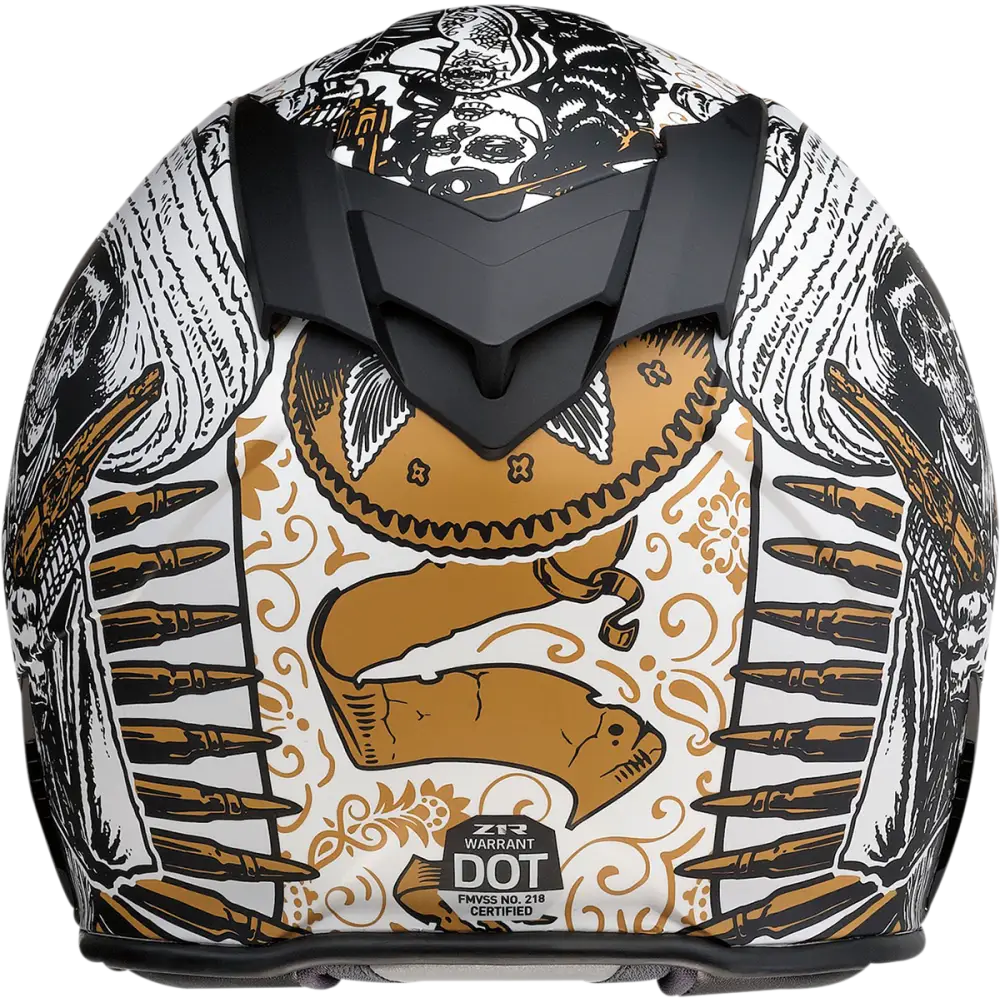 Z1R Warrant Helmet - Sombrero - White/Gold - 2XL 0101-14169
