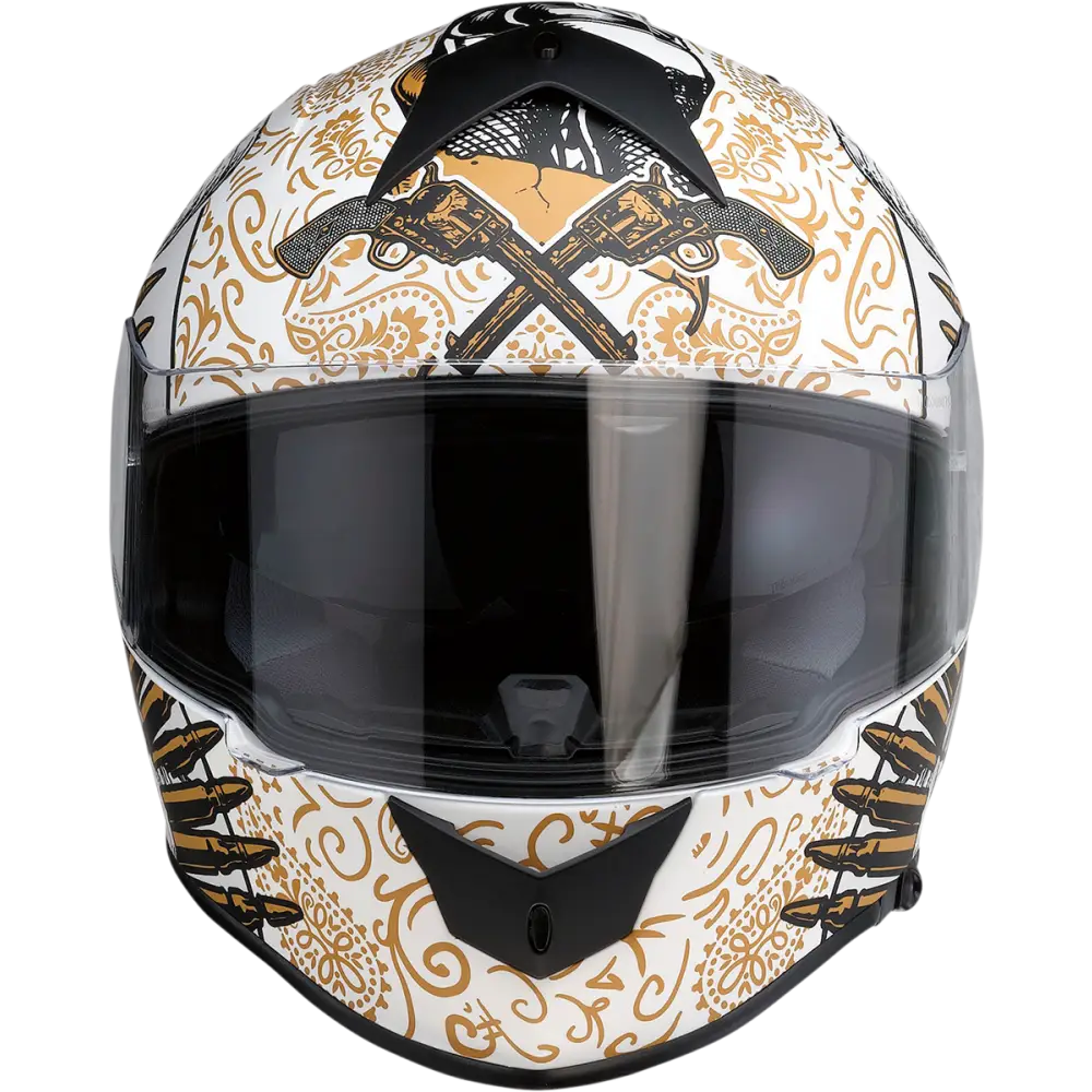 Z1R Warrant Helmet - Sombrero - White/Gold - 2XL 0101-14169