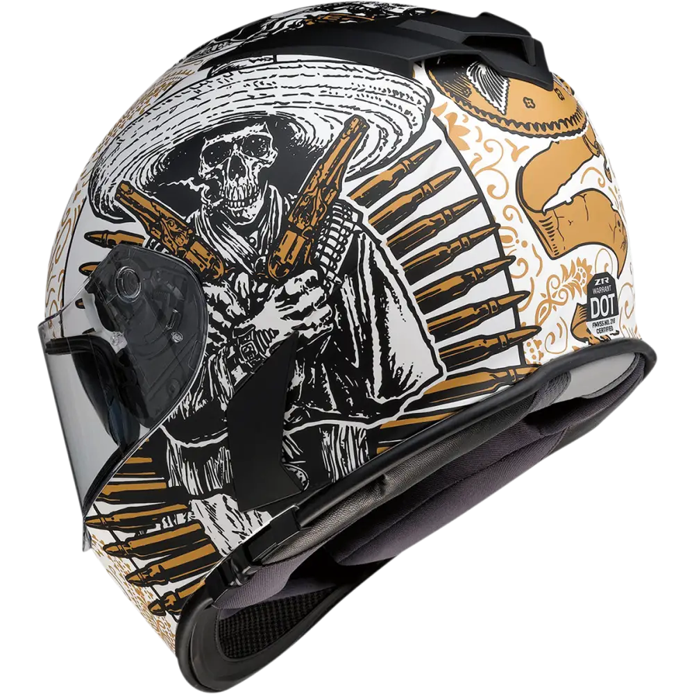 Z1R Warrant Helmet - Sombrero - White/Gold - XL 0101-14168