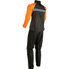 Z1R Women's 2-Piece Rainsuit - Black/Orange - Large 2853-0036