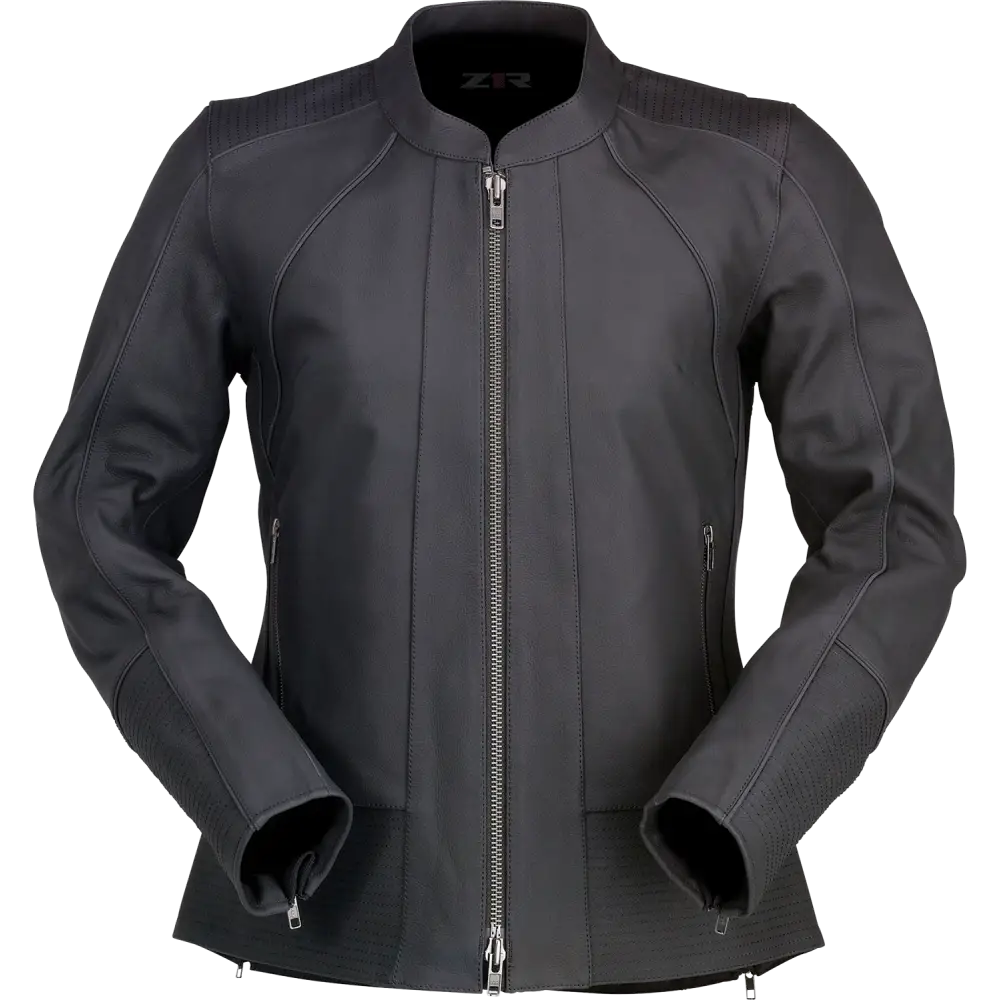 Z1R Women's Matchlock Leather Jacket - Black - Large 2813-1028