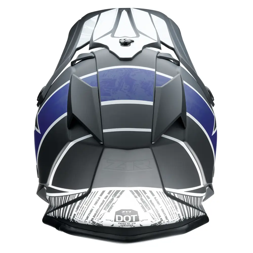 Z1R Youth F.I. Helmet - Fractal - MIPS? - Matte Black/Blue - Large 0111-1513