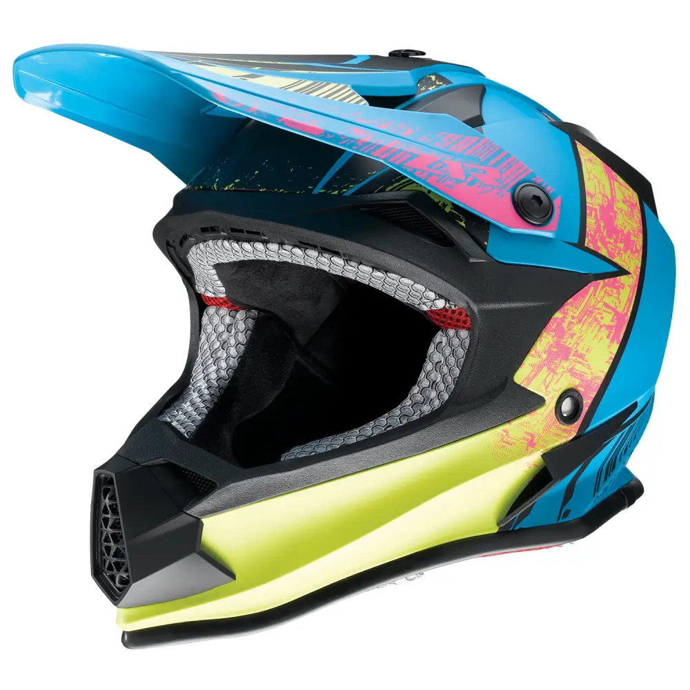 Z1R Youth F.I. Helmet - Fractal - MIPS? - Matte Blue/Hi-Viz - Large 0111-1516