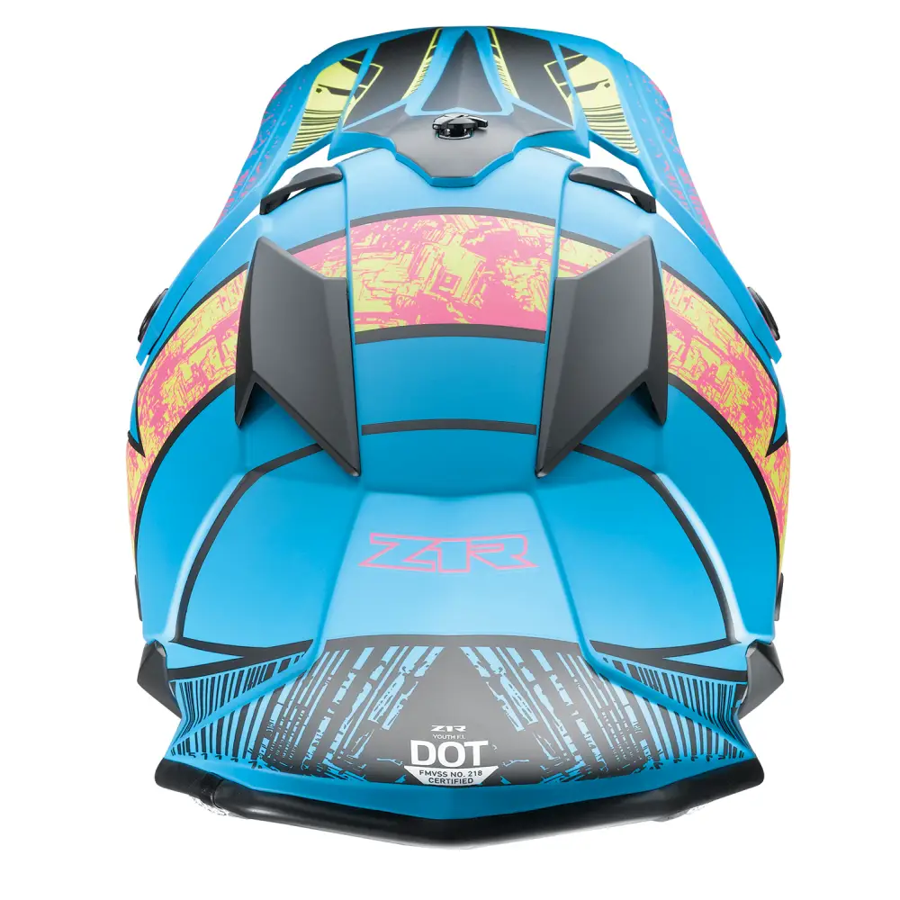 Z1R Youth F.I. Helmet - Fractal - MIPS? - Matte Blue/Hi-Viz - Medium 0111-1515