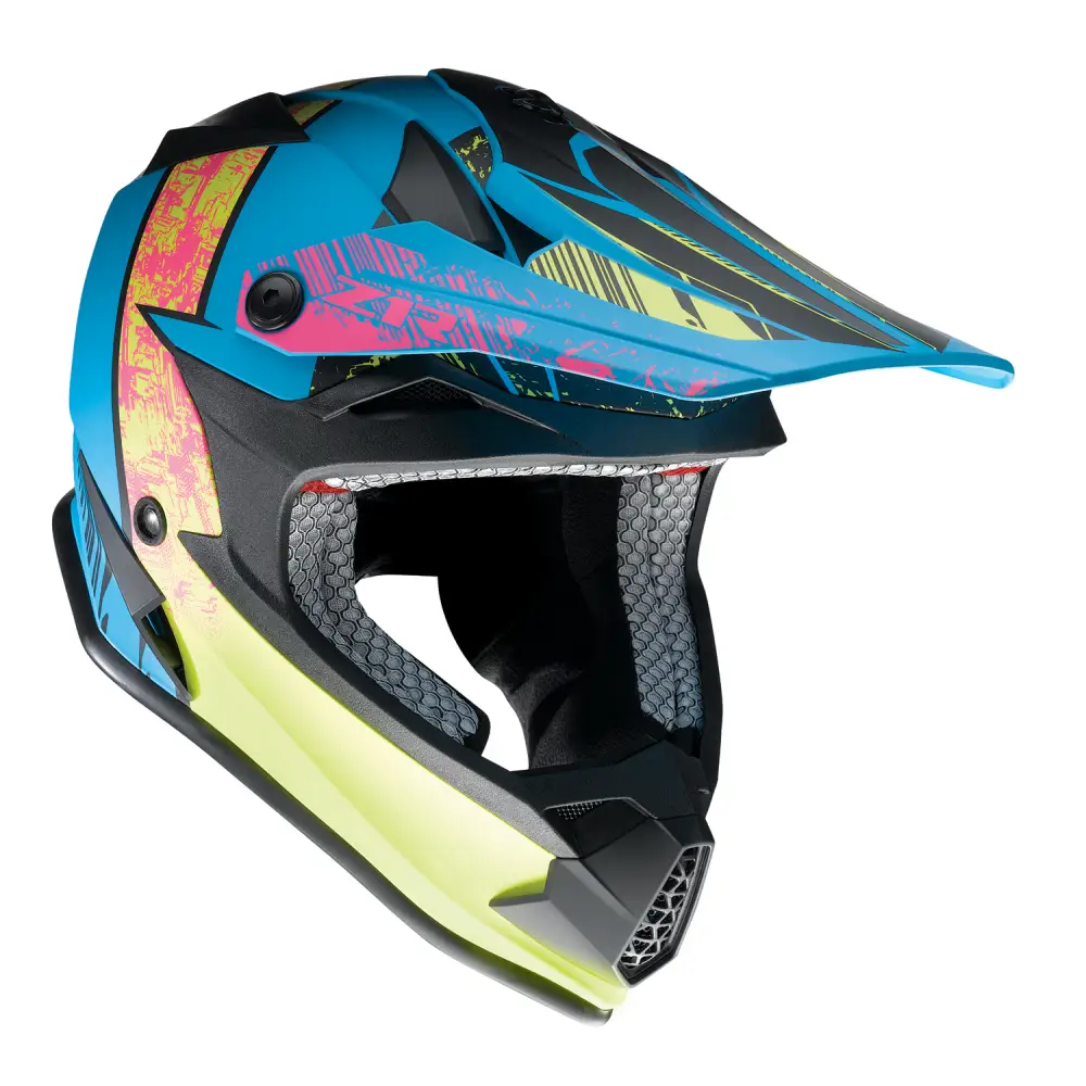 Z1R Youth F.I. Helmet - Fractal - MIPS? - Matte Blue/Hi-Viz - Medium 0111-1515