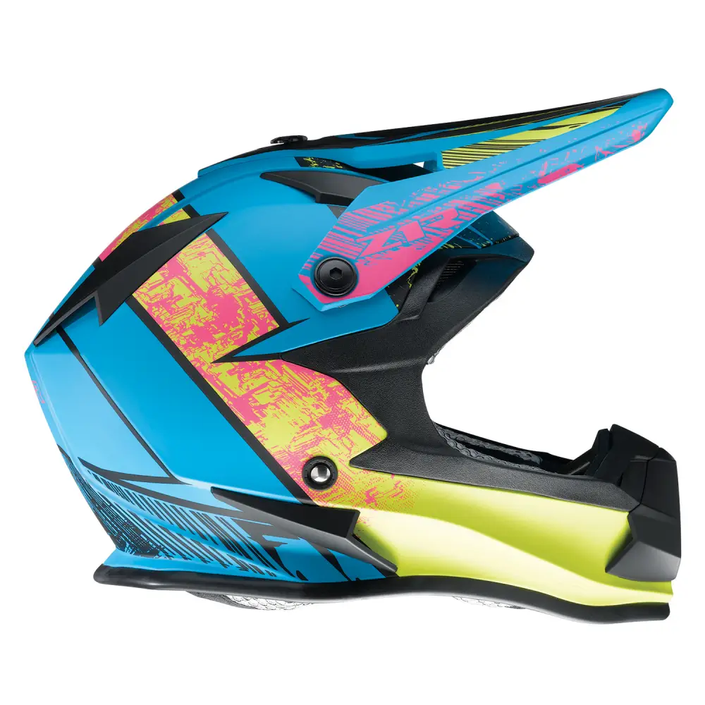 Z1R Youth F.I. Helmet - Fractal - MIPS? - Matte Blue/Hi-Viz - Medium 0111-1515