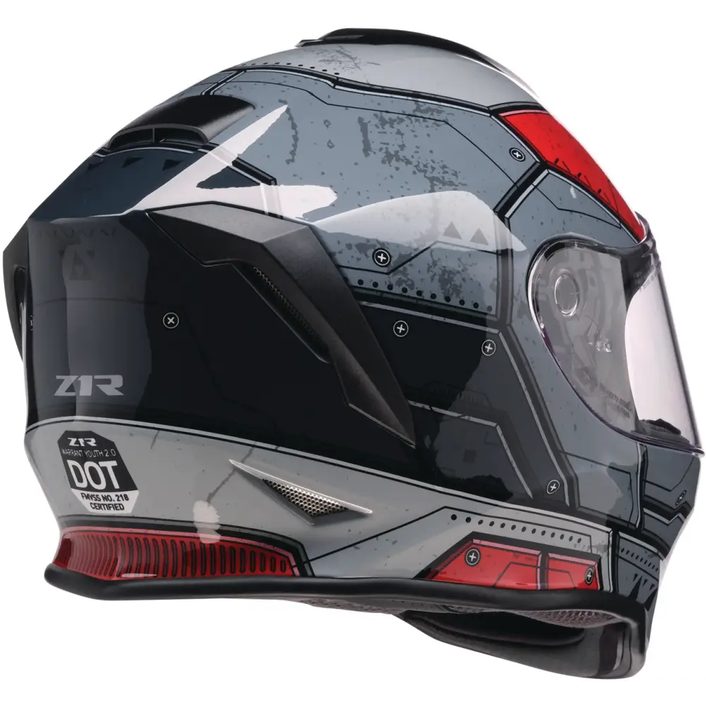 Z1R Youth Warrant Helmet - Sentinel - Red - Small 0102-0289