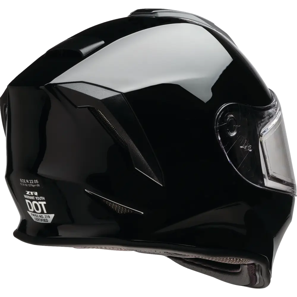 Z1R Youth Warrant Snow Helmet - Black - Medium 0122-0142