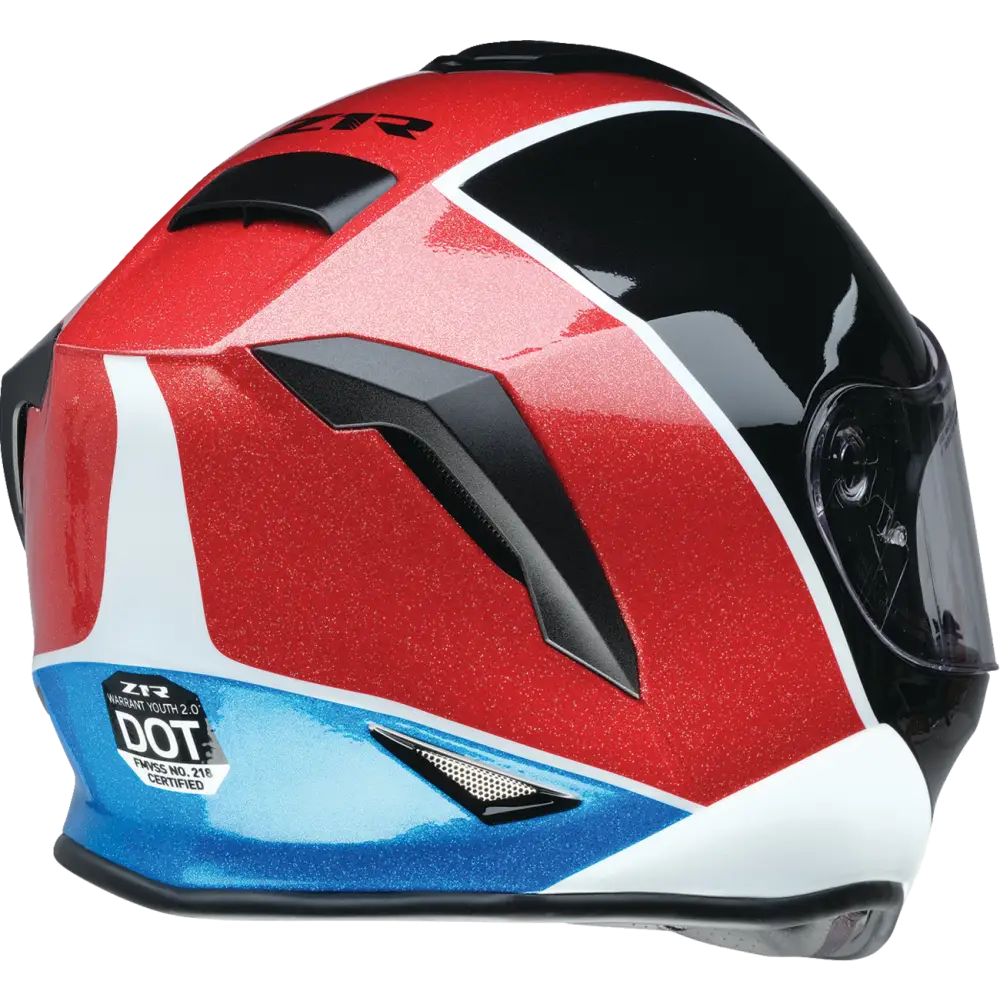 Z1R Youth Warrant Snow Helmet - Fresh Pow - Red/White/Blue - Large 0122-0134