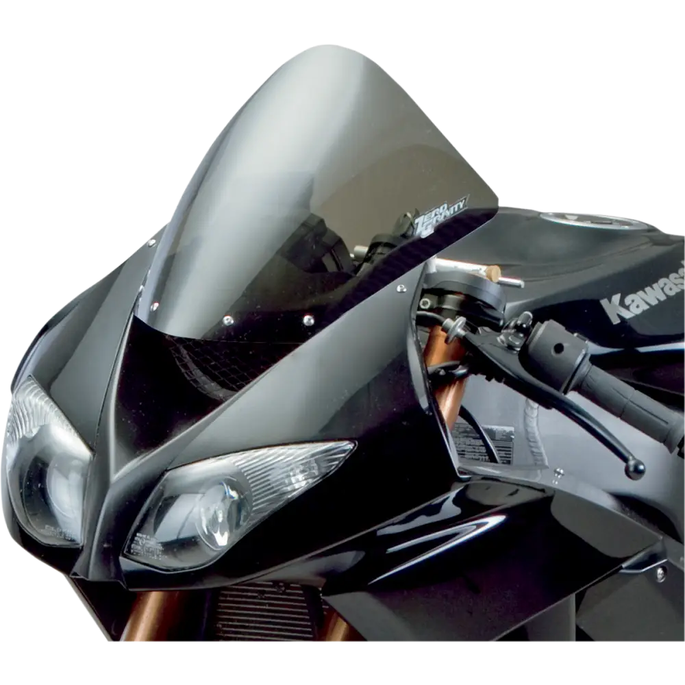 ZERO GRAVITY Corsa Windscreen - Smoke - ZX6R/ZX10R 24-262-02 - Windshield Fairing Group