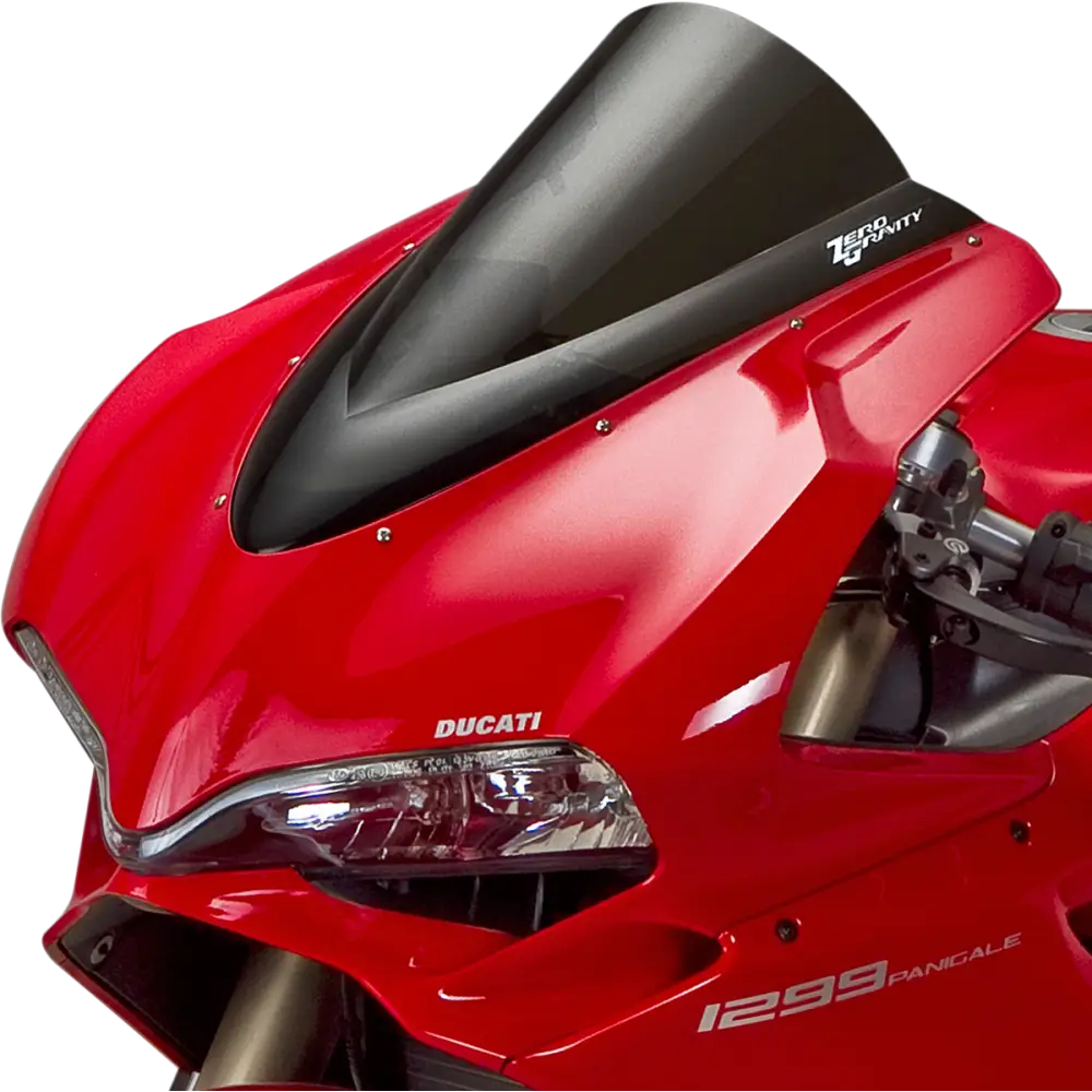 ZERO GRAVITY Double Bubble Windscreen - Smoke - Panigale 1299 16-739-02 - Windshield Fairing Group